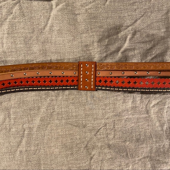 Fossil multicoloured leather belt - Picture 2 of 6